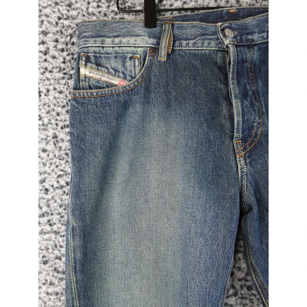 Diesel‎ Library 1995 09C04 W33 L32 Slimt Straight Fit Mens Jeans Blue Sand